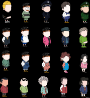 沙雕带动作 Q 版人物素材 20 个（An 适用）