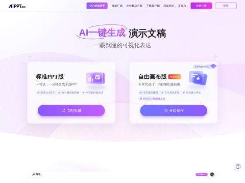 AiPPT - 全智能 AI 一键生成 PPT